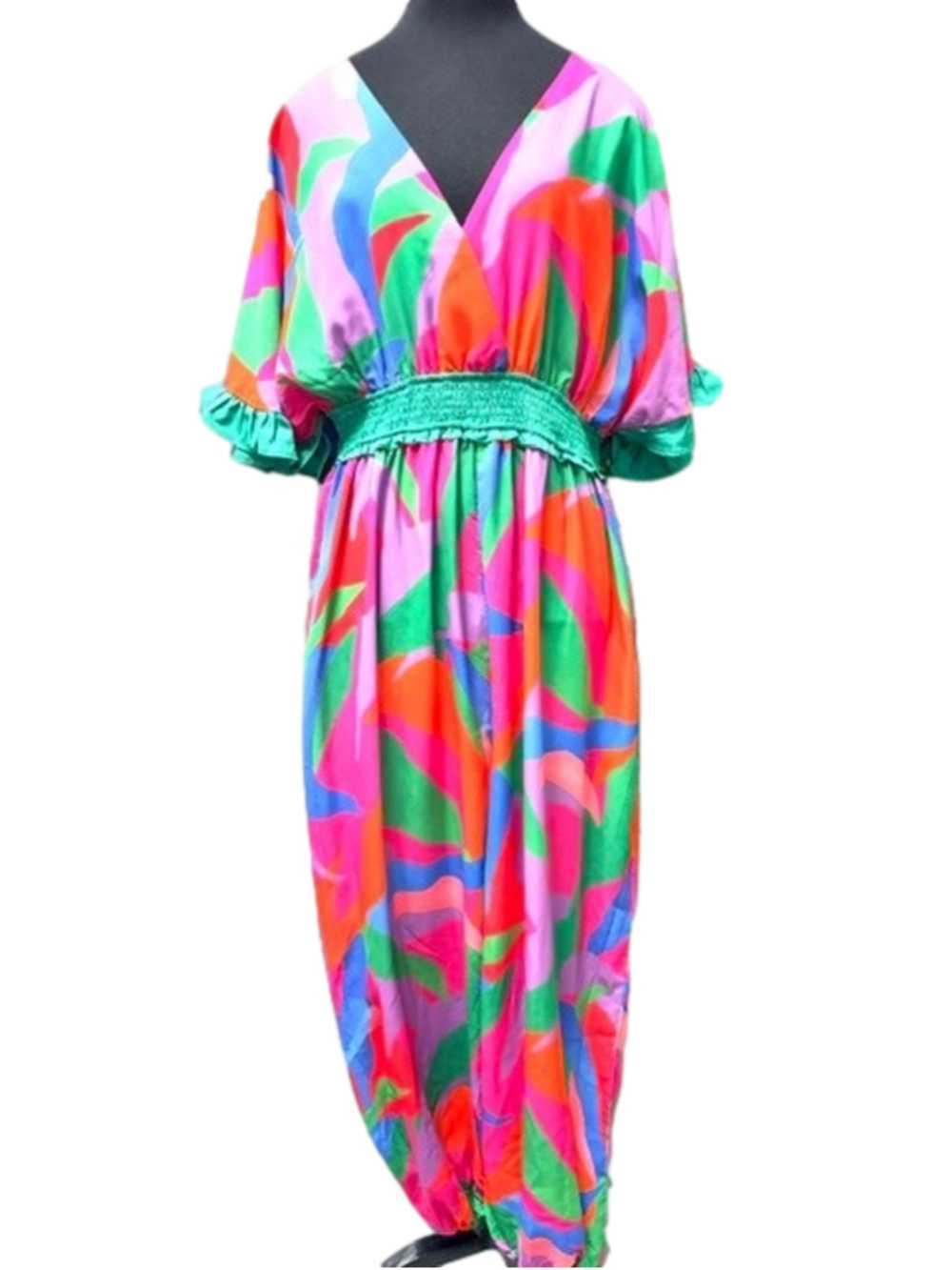 Goodtime USA Kaleidoscope-Print Harem Jumpsuit Women's Size 1XL NWT - Picture 2 of 11